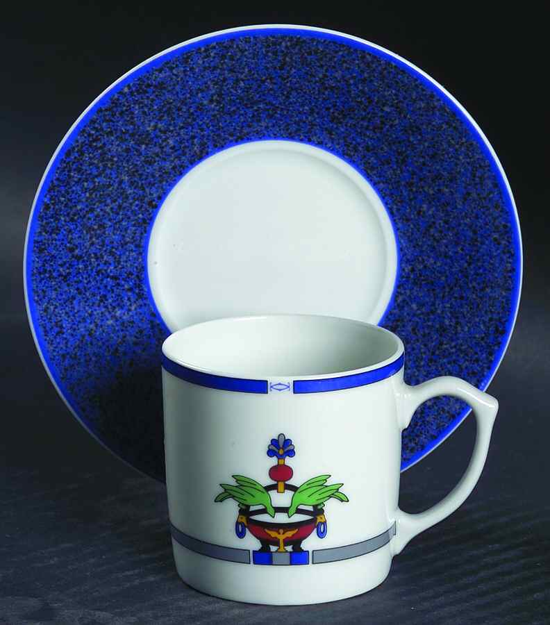 La Maison Venitienne Lapis Flat Demitasse Cup & Saucer Set by Cartier-1