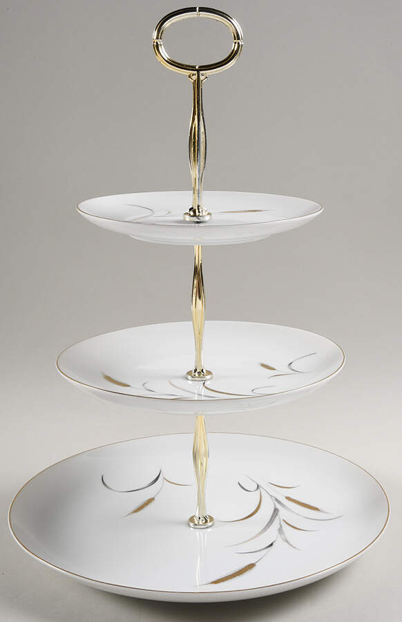 Eternal Harvest 13 7/8"-14 1/4" 3-Tiered Serving Tray(DP,SP,BB) HC by Correct Table Serv-1