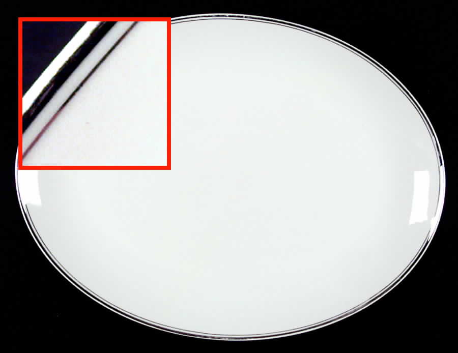 Platinum Wedding Band 12" Oval Serving Platter by Correct Table Serv-1