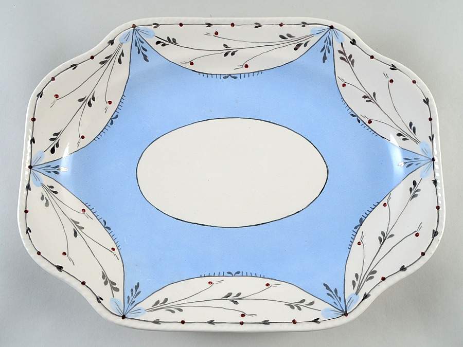 Ruskin (Blue) 15" Oval Serving Platter by Cumbow-1