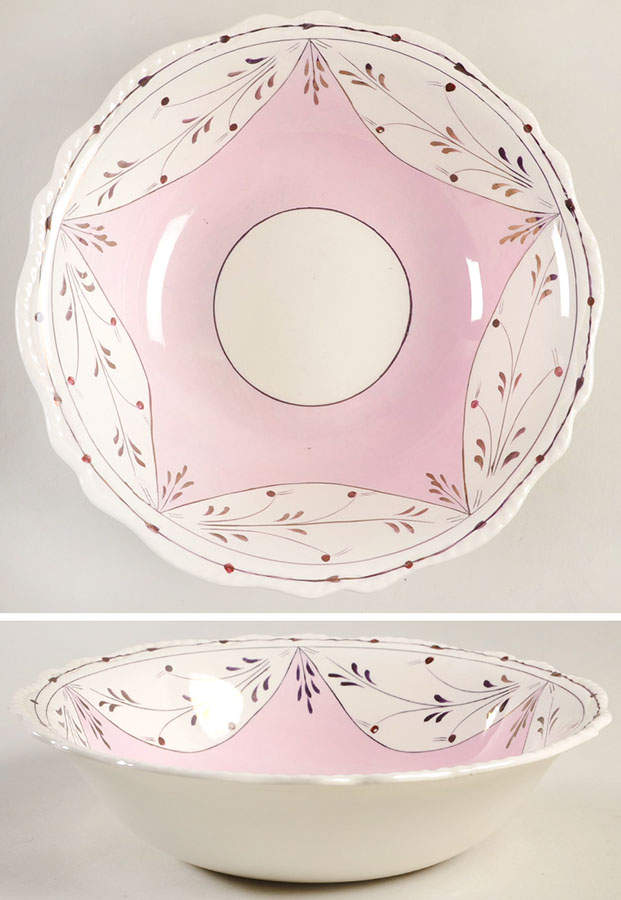 Ruskin (Pink) 9" Round Vegetable Bowl by Cumbow-1