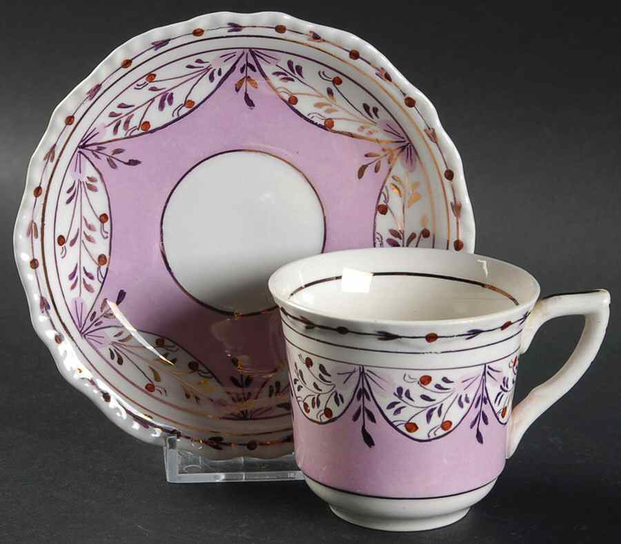 Ruskin (Pink) Flat Demitasse Cup & Saucer Set by Cumbow-1