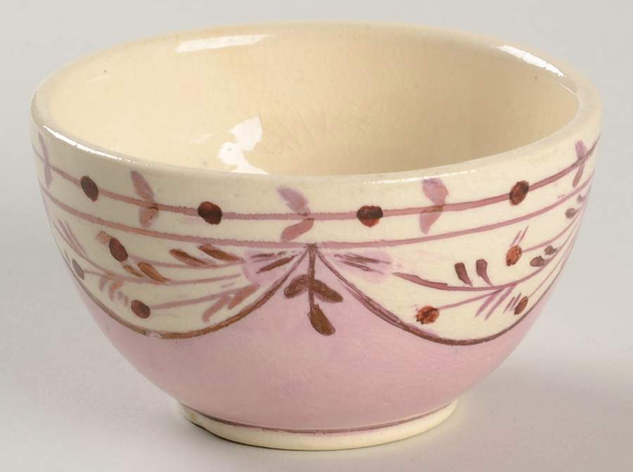 Ruskin (Pink) Mini Open Sugar Bowl by Cumbow-1