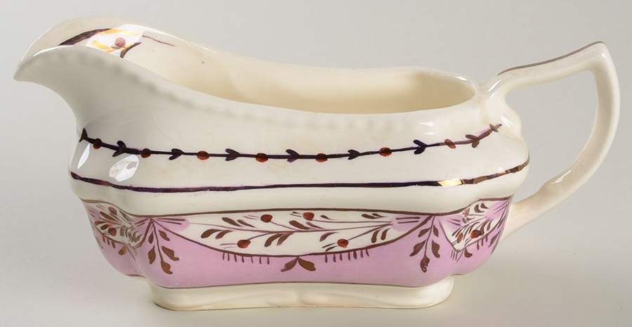 Ruskin (Pink) Gravy Boat by Cumbow-1