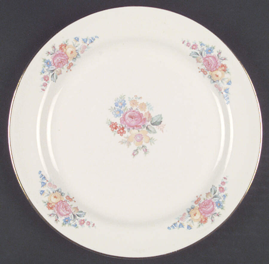 Bouquet Luncheon Plate by Cunningham & Pickett-1