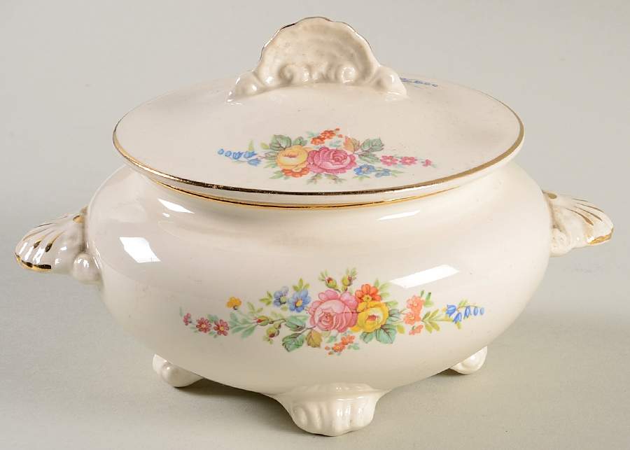 Bouquet Sugar Bowl & Lid by Cunningham & Pickett-1