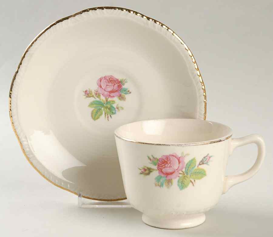 Calirose Footed Cup & Saucer Set by Cunningham & Pickett-1