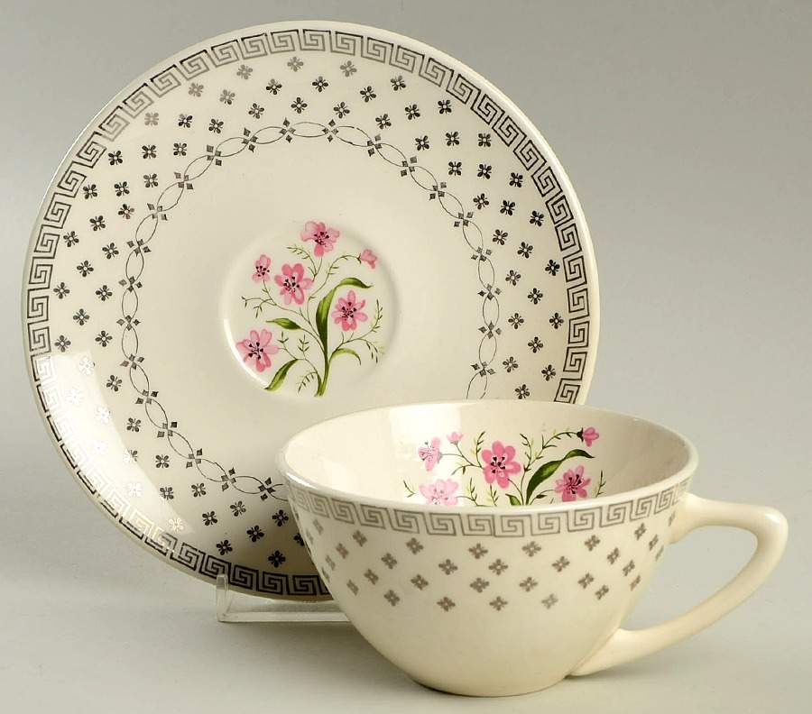 Classic Flat Cup & Saucer Set by Cunningham & Pickett-1