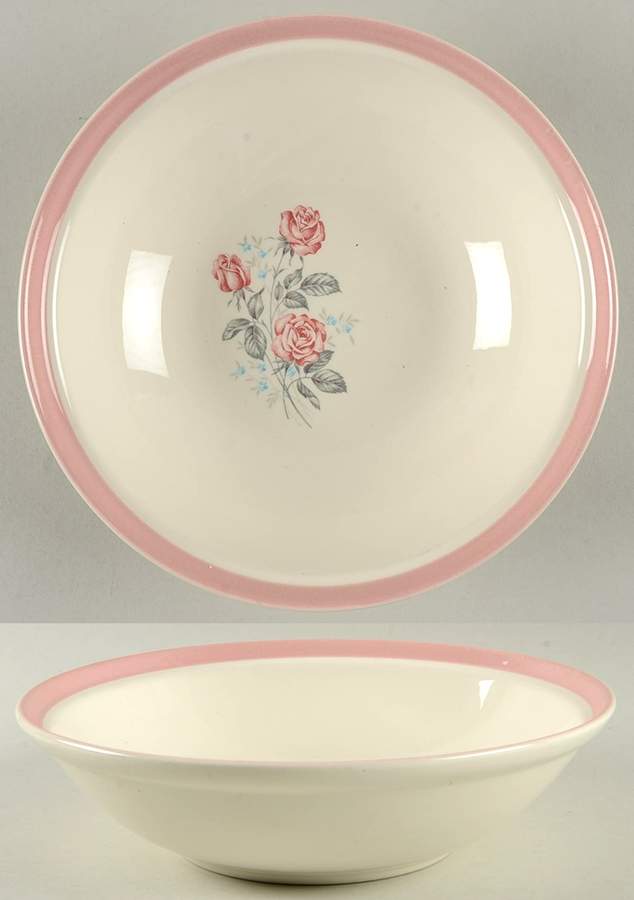 Dixie Rose (No Trim) 8" Round Vegetable Bowl by Cunningham & Pickett-1