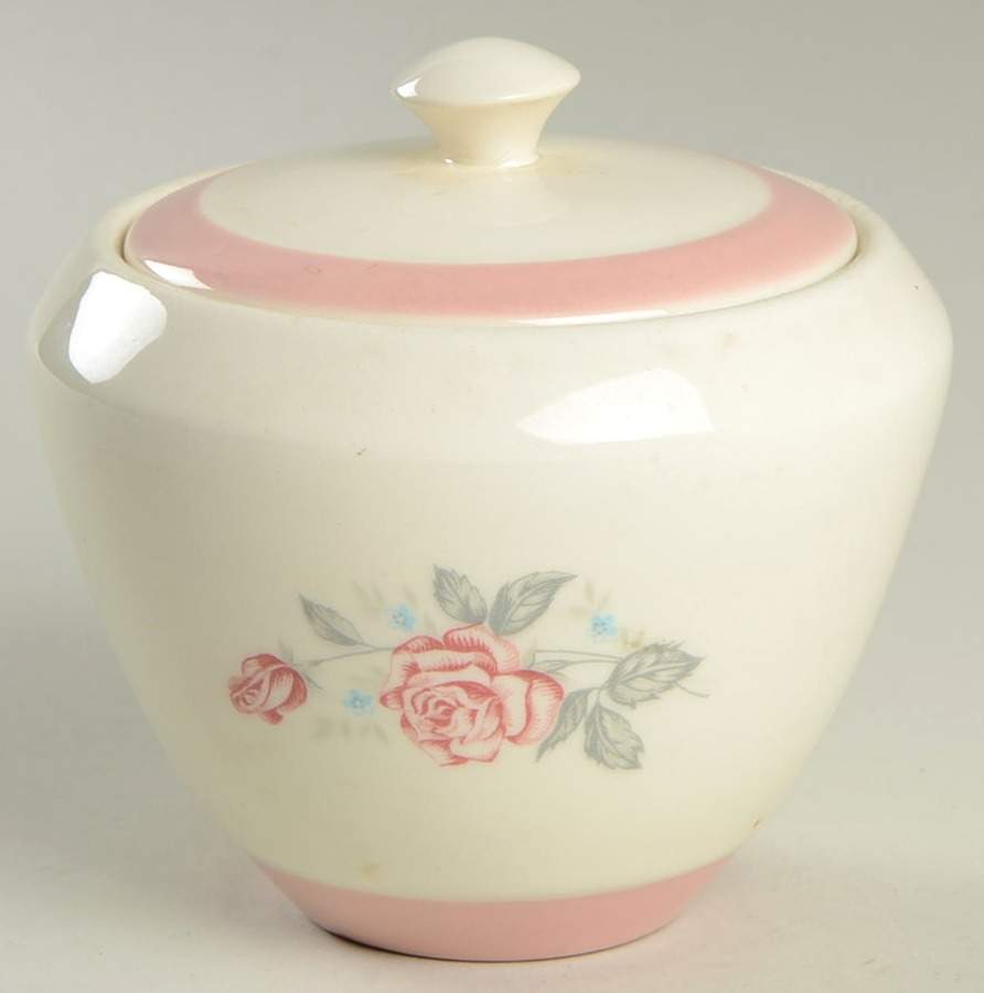 Dixie Rose (No Trim) Sugar Bowl & Lid by Cunningham & Pickett-1