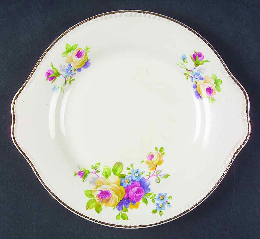 Dixie Rose (Gold Trim) Underplate for Gravy Boat by Cunningham & Pickett-1