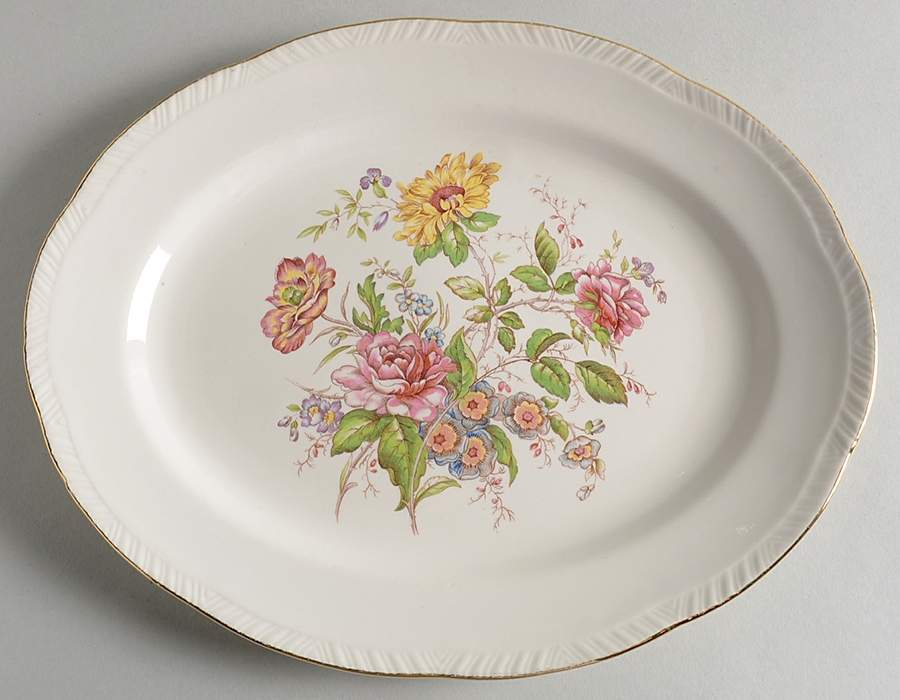 Greenbriar 11" Oval Serving Platter by Cunningham & Pickett-1