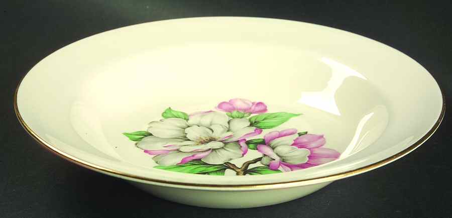 Magnolia Rim Soup Bowl by Cunningham & Pickett-1