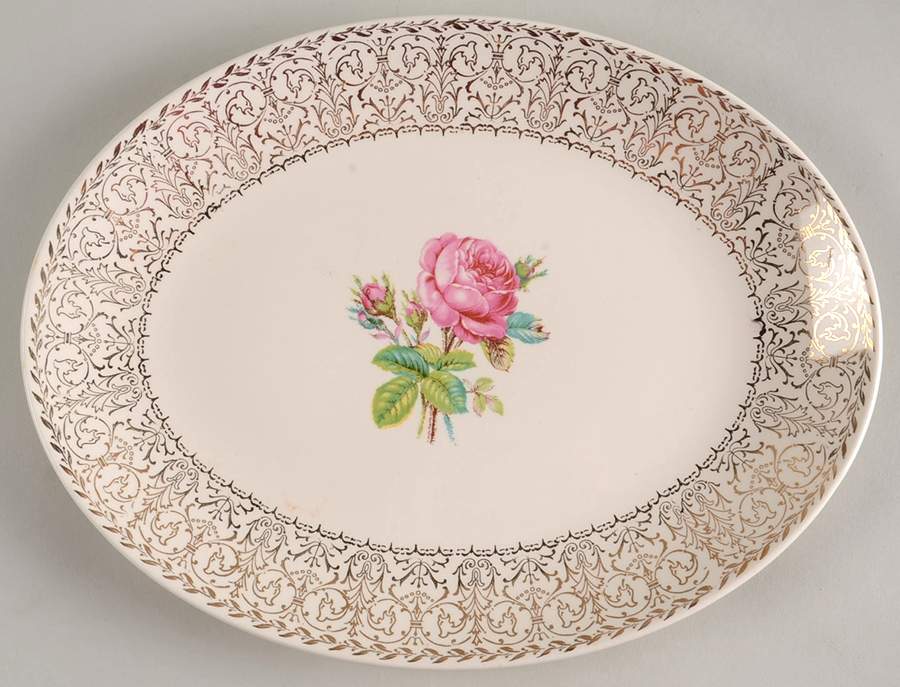Melody 11" Oval Serving Platter by Cunningham & Pickett-1