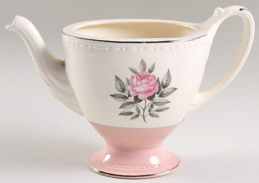 Norway Rose Teapot No Lid by Cunningham & Pickett-1