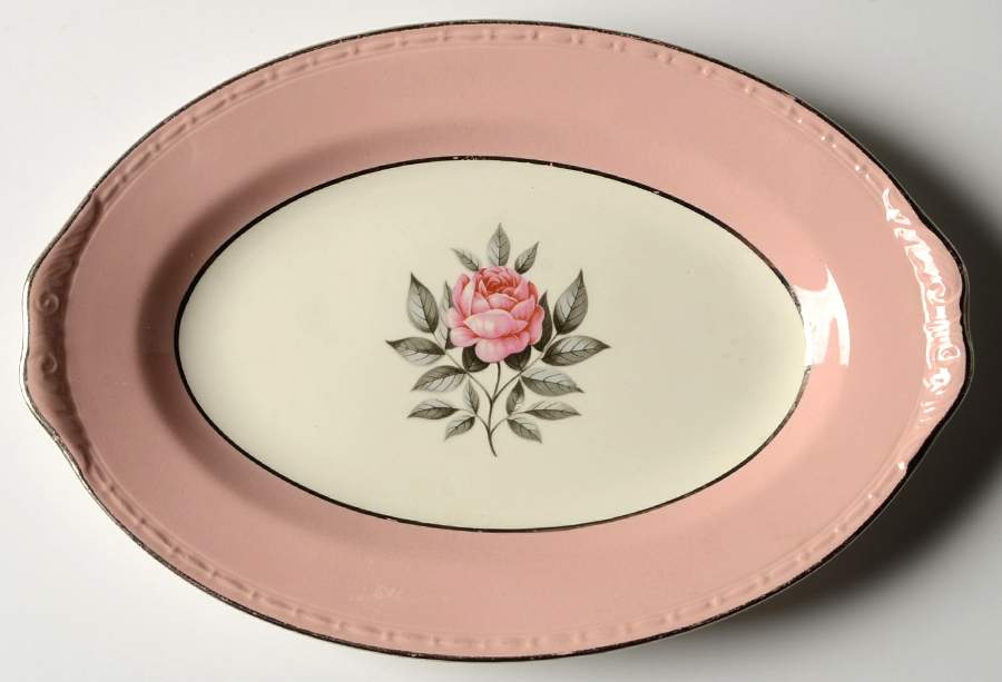Norway Rose Relish/Gravy Underplate by Cunningham & Pickett-1