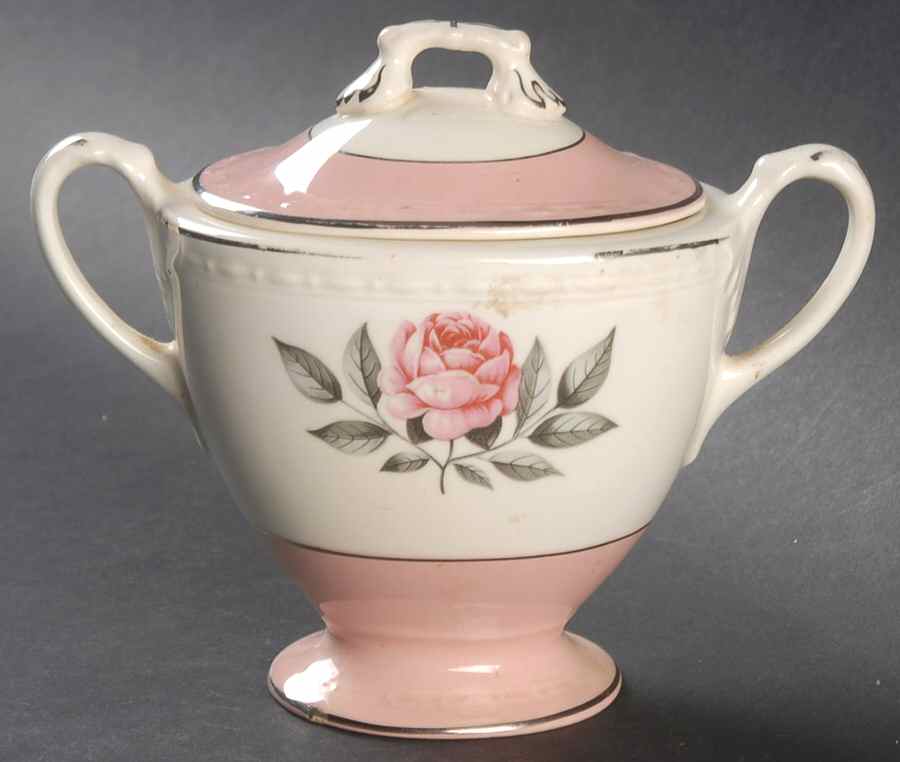 Norway Rose Sugar Bowl & Lid by Cunningham & Pickett-1