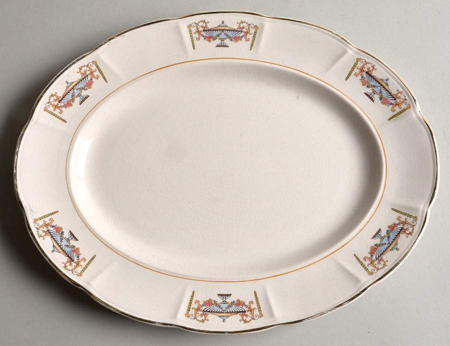 Normandie 11" Oval Serving Platter by Cunningham & Pickett-1