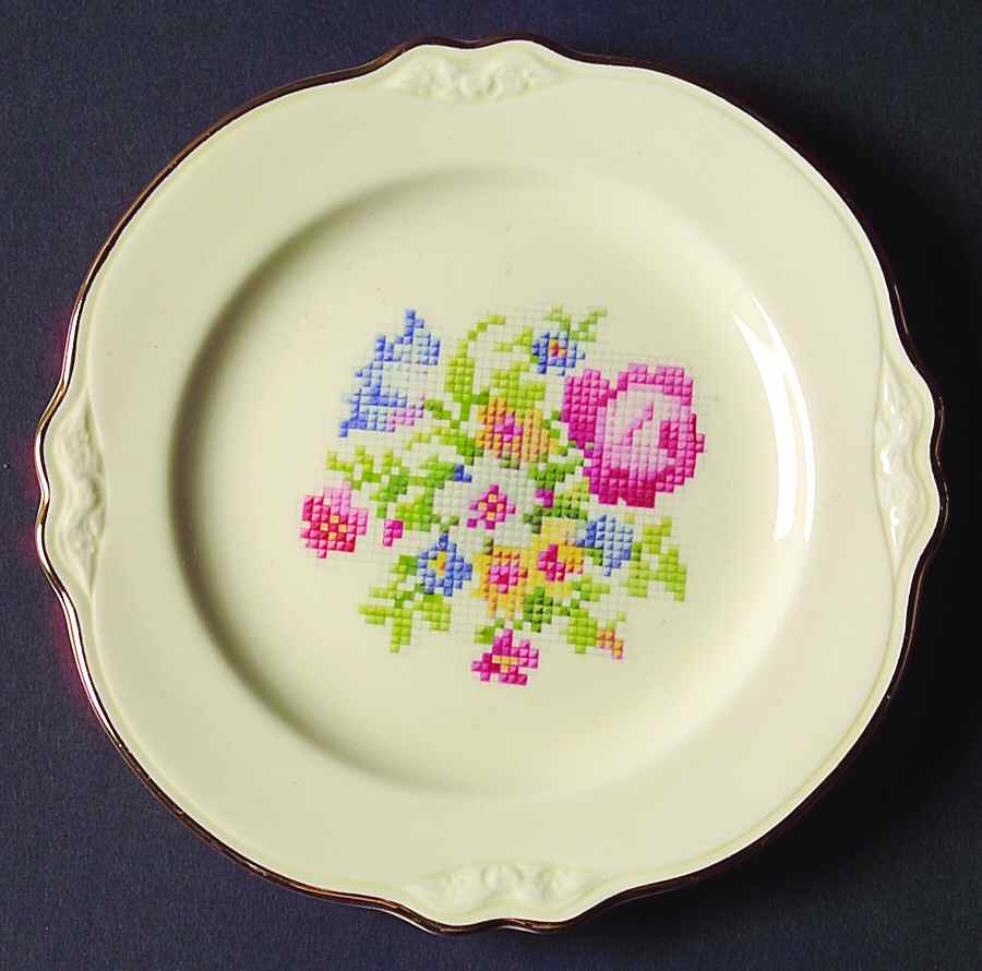 Petipoint Bread & Butter Plate by Cunningham & Pickett-1