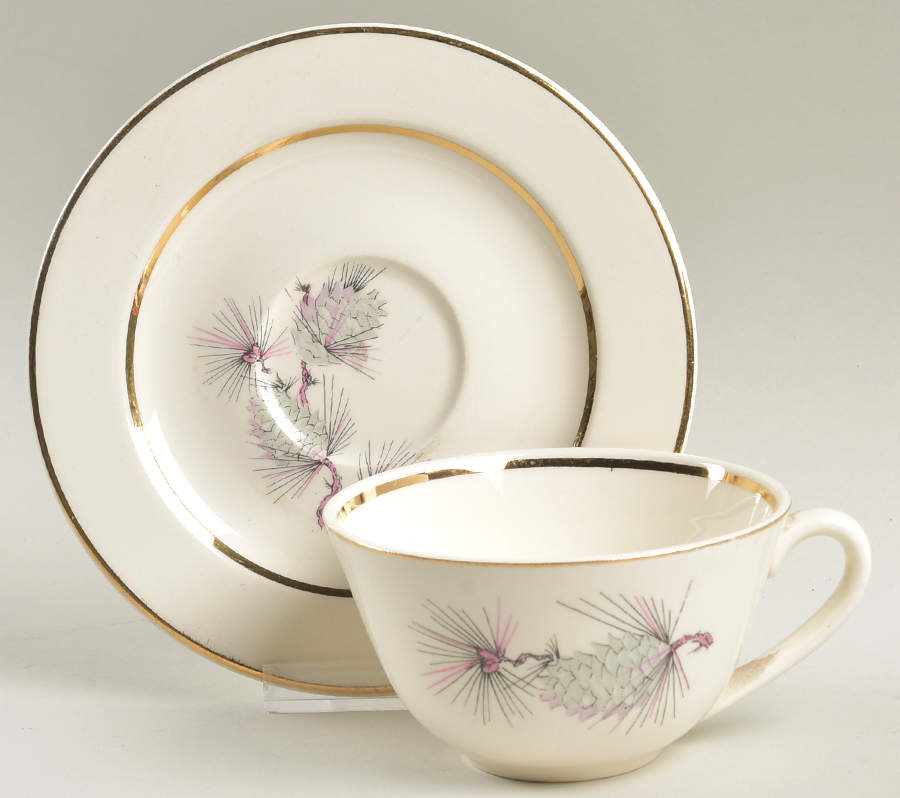 Princess Flat Cup & Saucer Set by Cunningham & Pickett-1
