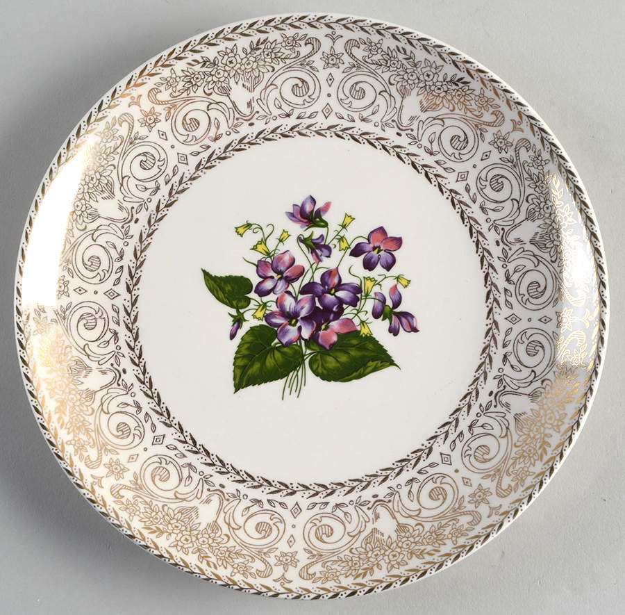 Springviolet Salad Plate by Cunningham & Pickett-1