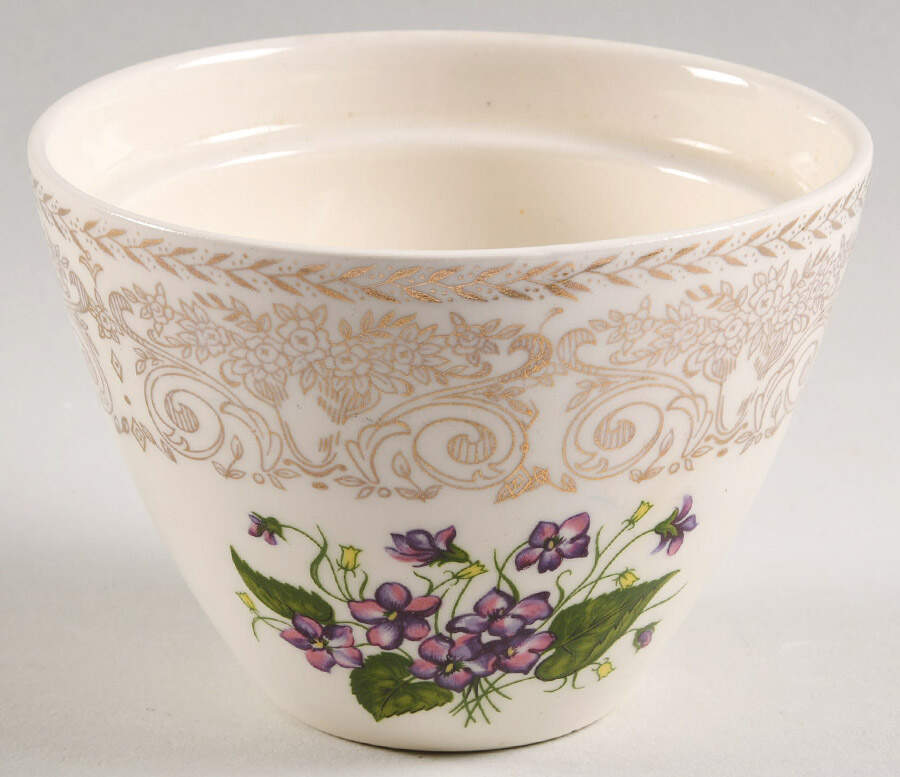 Springviolet Sugar Bowl No Lid by Cunningham & Pickett-1