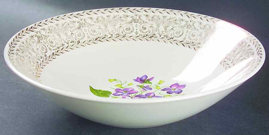 Springviolet 8" Round Vegetable Bowl by Cunningham & Pickett-1