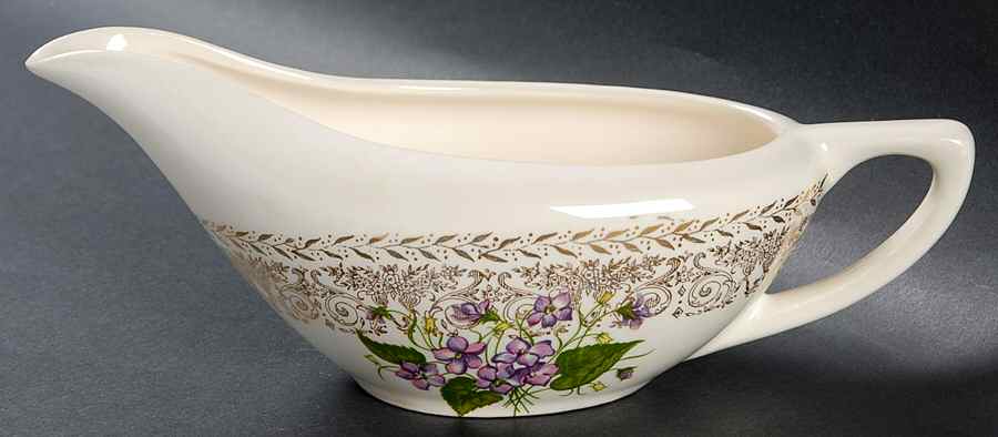 Springviolet Gravy Boat by Cunningham & Pickett-1