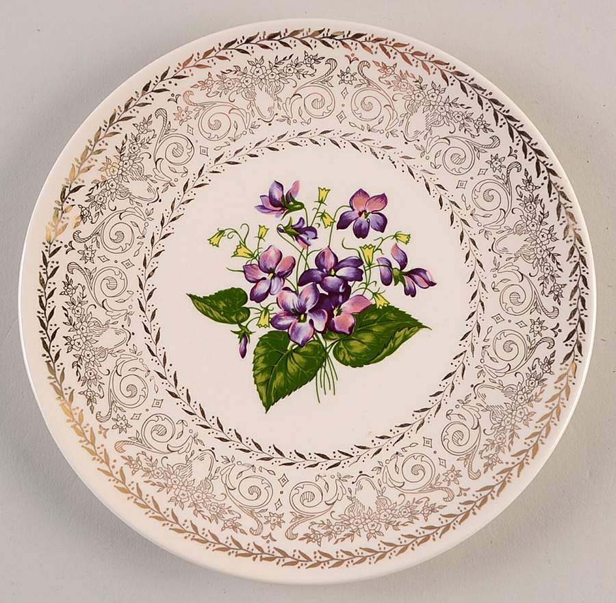 Springviolet Dessert/Pie Plate by Cunningham & Pickett-1