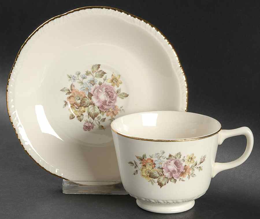 Stratford (Liberty Shape) Footed Cup & Saucer Set by Cunningham & Pickett-1