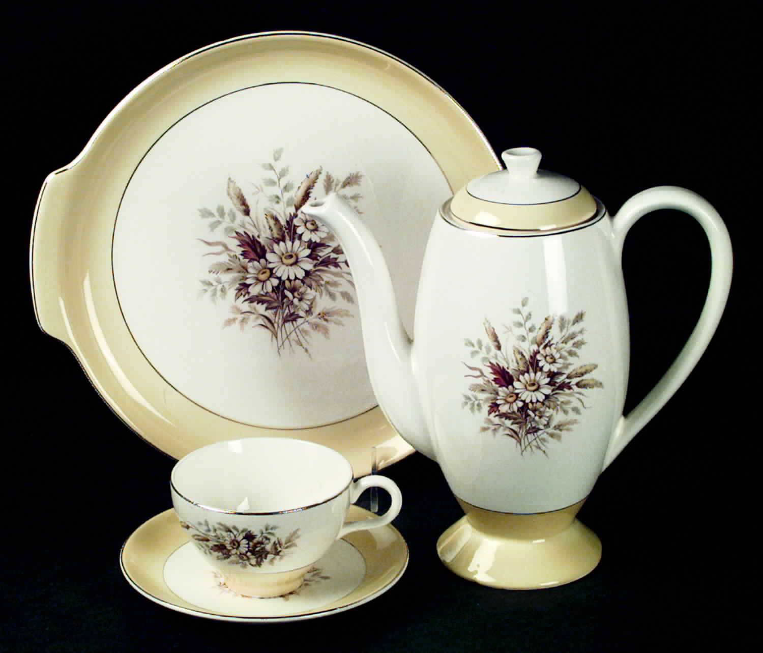Sunglow Flat Cup & Saucer Set by Cunningham & Pickett-1