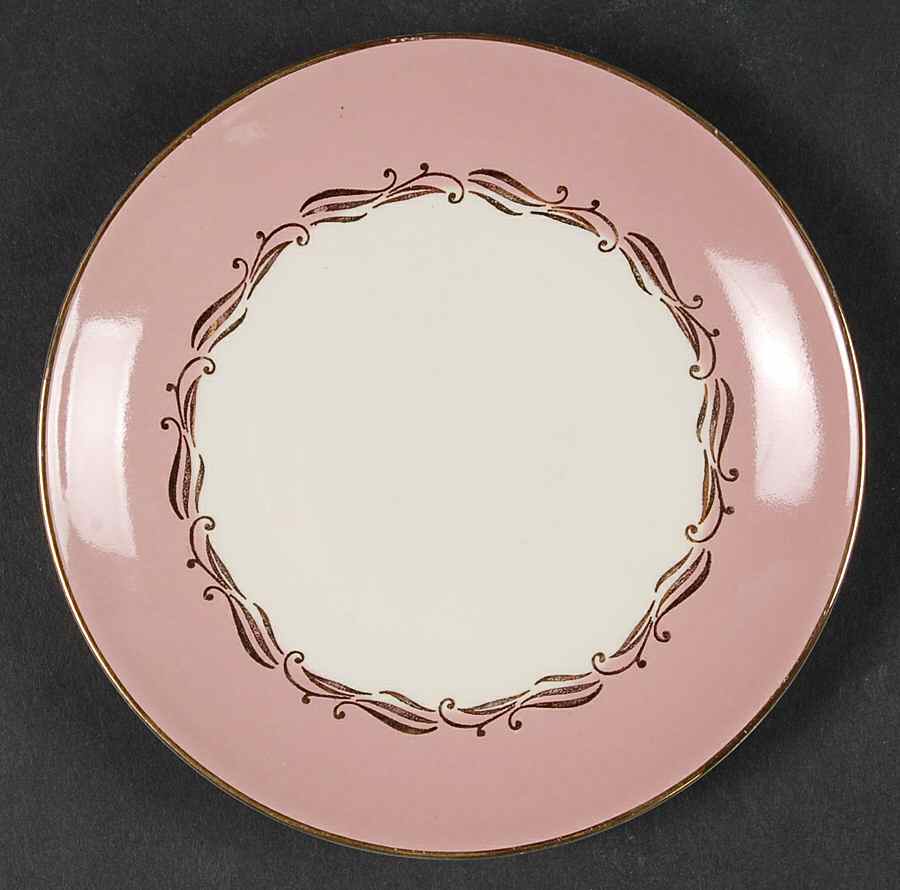 Sunrise Pink Bread & Butter Plate by Cunningham & Pickett-1