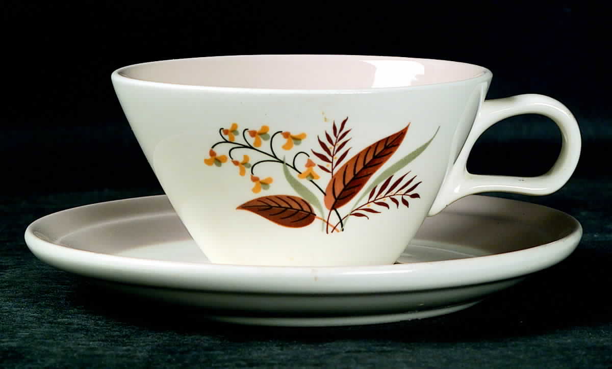 Vogue Flat Cup & Saucer Set by Cunningham & Pickett-1