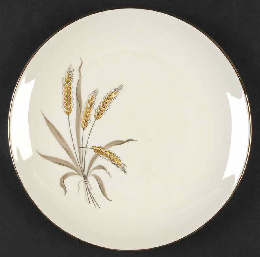 Wheat Spray Dessert/Pie Plate by Cunningham & Pickett-1