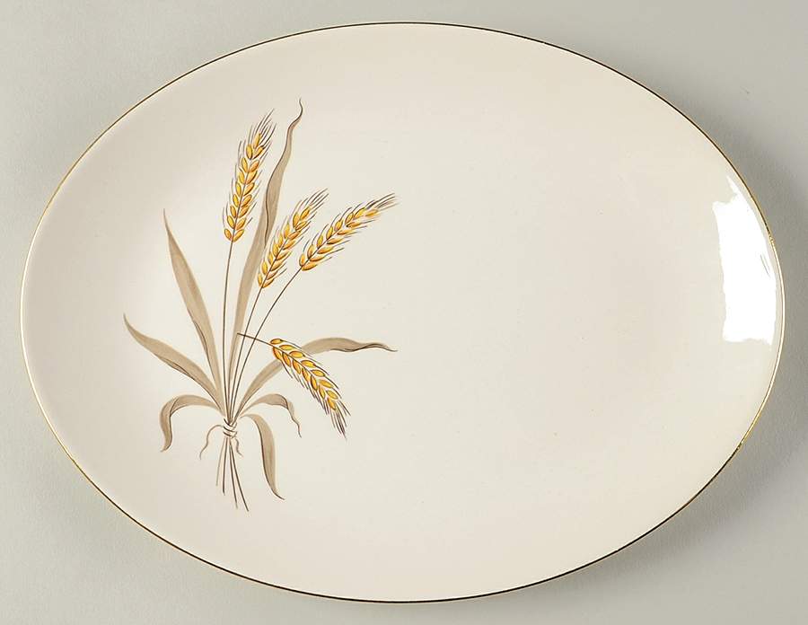Wheat Spray 11" Oval Serving Platter by Cunningham & Pickett-1