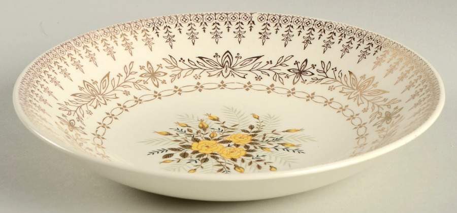Yellow Rose Coupe Soup Bowl by Cunningham & Pickett-1