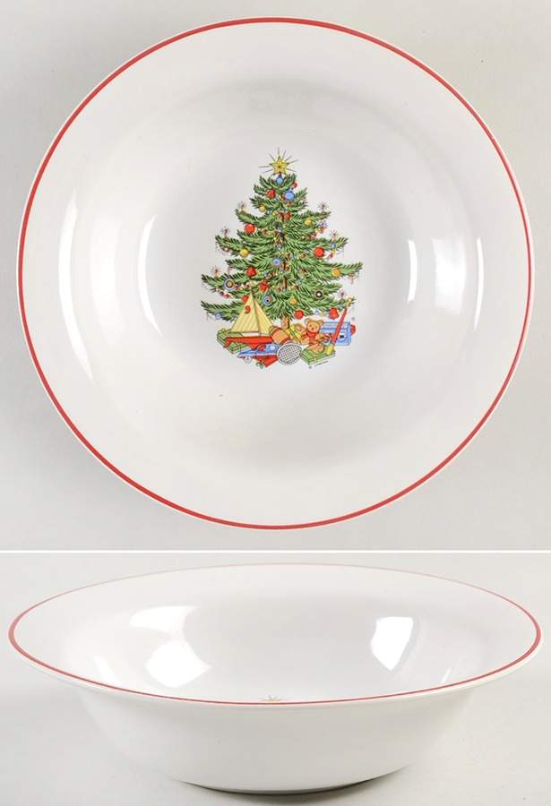 American Christmas Tree (White) Soup/Cereal Bowl by Cuthbertson-1
