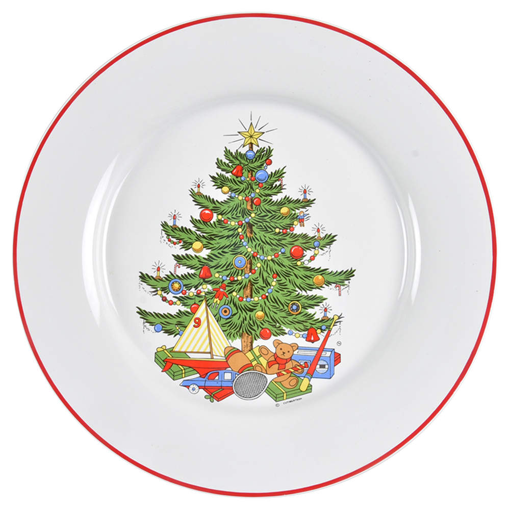 American Christmas Tree (White) Dinner Plate by Cuthbertson-1