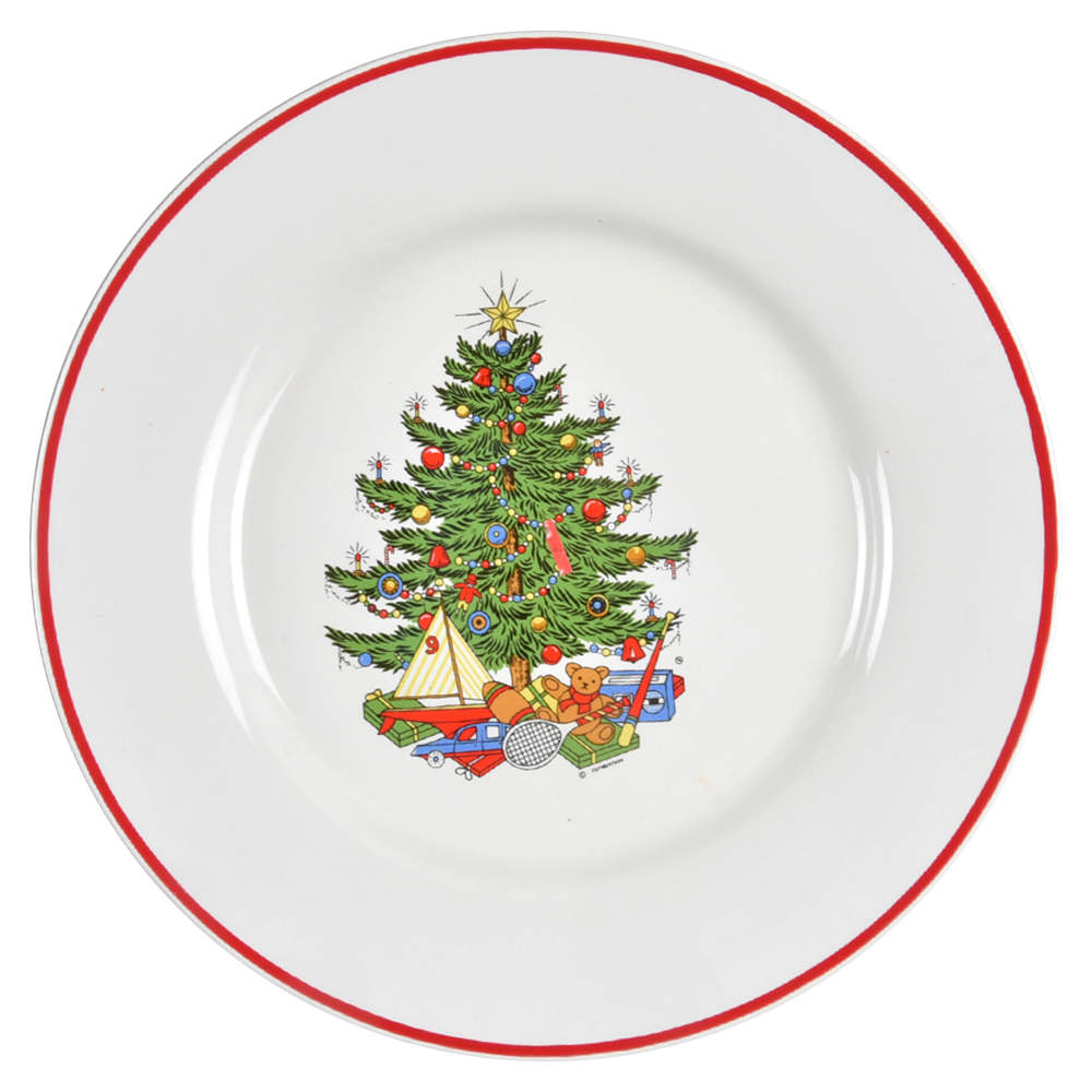 American Christmas Tree (White) Salad Plate by Cuthbertson-1