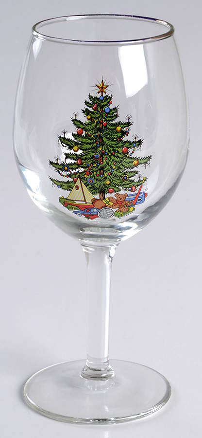 American Christmas Tree (White) 10 Oz Glassware Wine Goblet by Cuthbertson-1