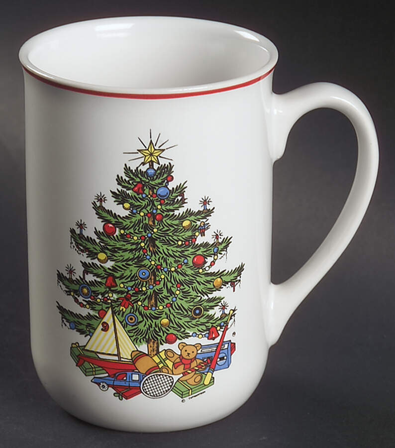 American Christmas Tree (White) Mug by Cuthbertson-1