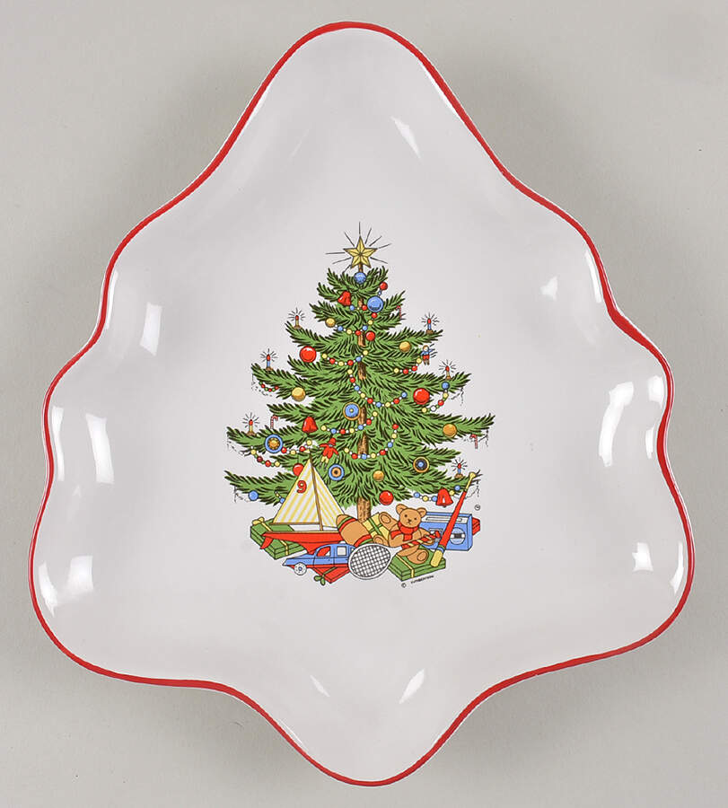 American Christmas Tree (White) 1 Part Small Tree Shaped Dish by Cuthbertson-1