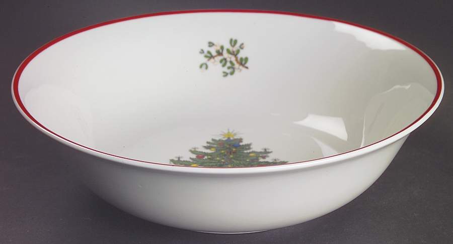 American Christmas Tree (White) 8" Round Vegetable Bowl by Cuthbertson-1