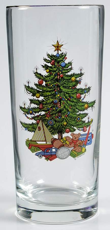 American Christmas Tree (White) Glassware Highball by Cuthbertson-1