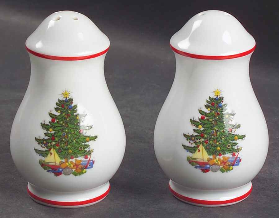 American Christmas Tree (White) Salt & Pepper Set by Cuthbertson-1