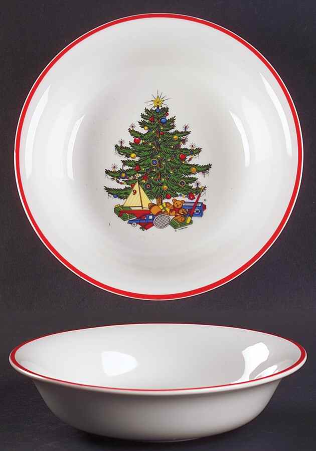 American Christmas Tree (White) Coupe Cereal Bowl by Cuthbertson-1