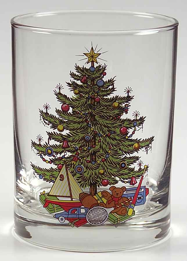American Christmas Tree (White) 12 Oz Glassware Double Old Fashioned by Cuthbertson-1