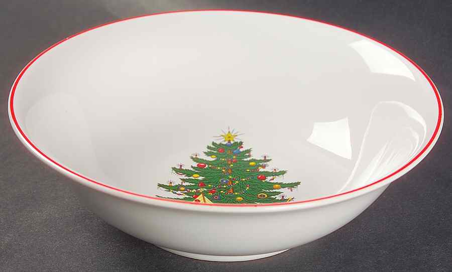 American Christmas Tree (White) Soup/Cereal Bowl by Cuthbertson-1
