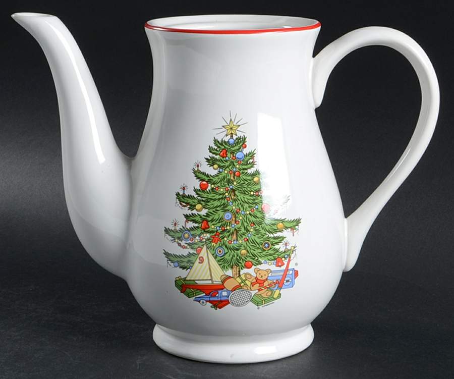 American Christmas Tree (White) Coffee Pot No Lid by Cuthbertson-1