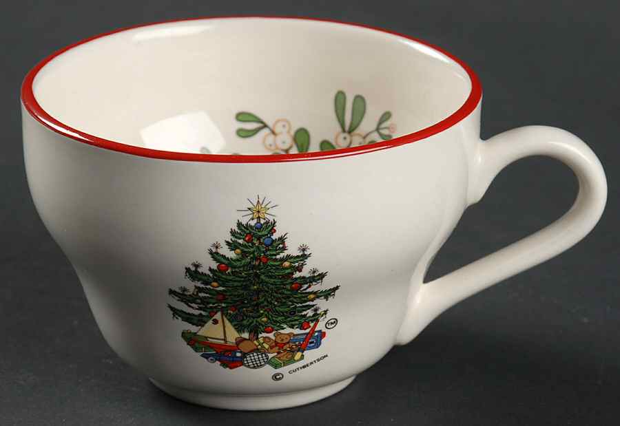 American Christmas Tree (Cream, Coupe) Flat Cup by Cuthbertson-1